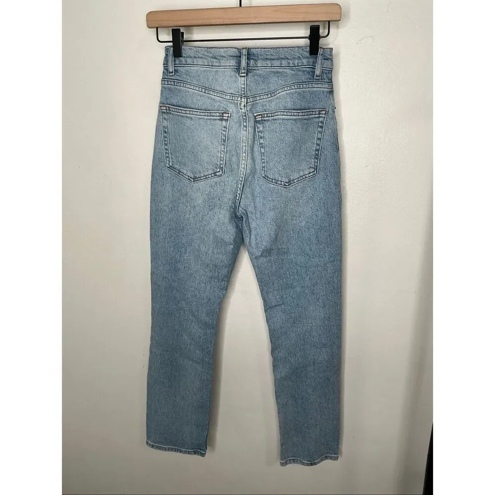 Reformation Distressed Straight Denim | 24 in Montego